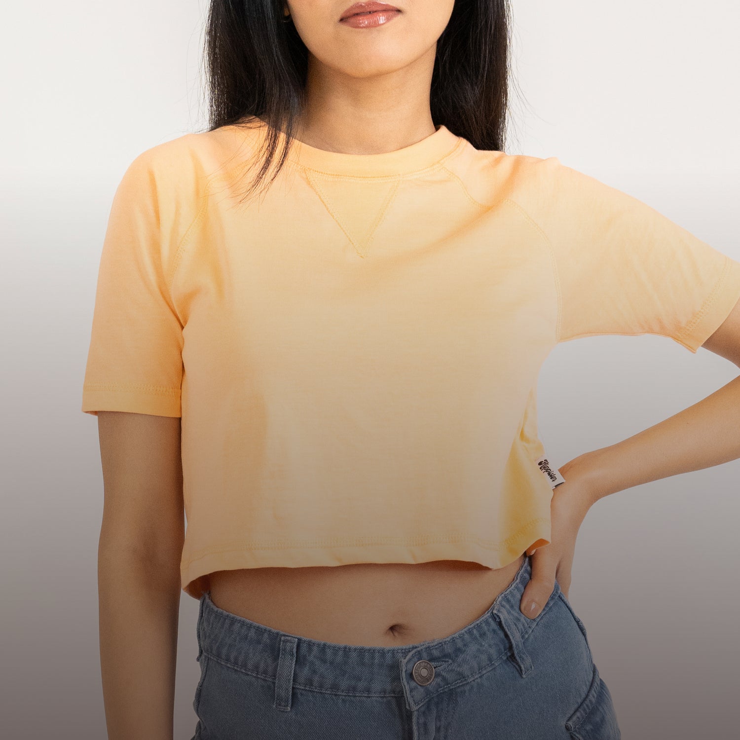 Womens-Cropped Crew Neck