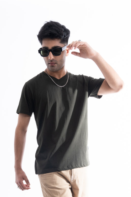 Forest Green Raglan Shop Men's Luxury Solid Tees – V-Neck, Classic Crew Neck & Raglan ...